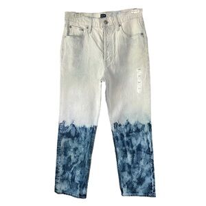 Gap Denim Bleach Wash High Waist Cheeky Straight Leg Jeans Size 4